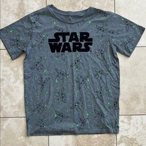 Star Wars Kids T-Shirt in Gray with Green Accents